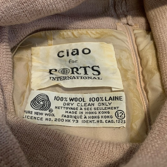 Vintage 70s Ciaro 100% Wool Turtleneck Knit Sweater Dress Size 12 - Picture 5 of 12